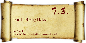Turi Brigitta névjegykártya